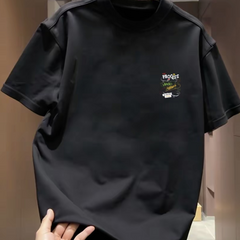 Top brand foreign trade counters are picking up leftover goods~High quality light luxury Korean style trendy brand heavyweight pure cotton short sleeved T-shirt for men and women