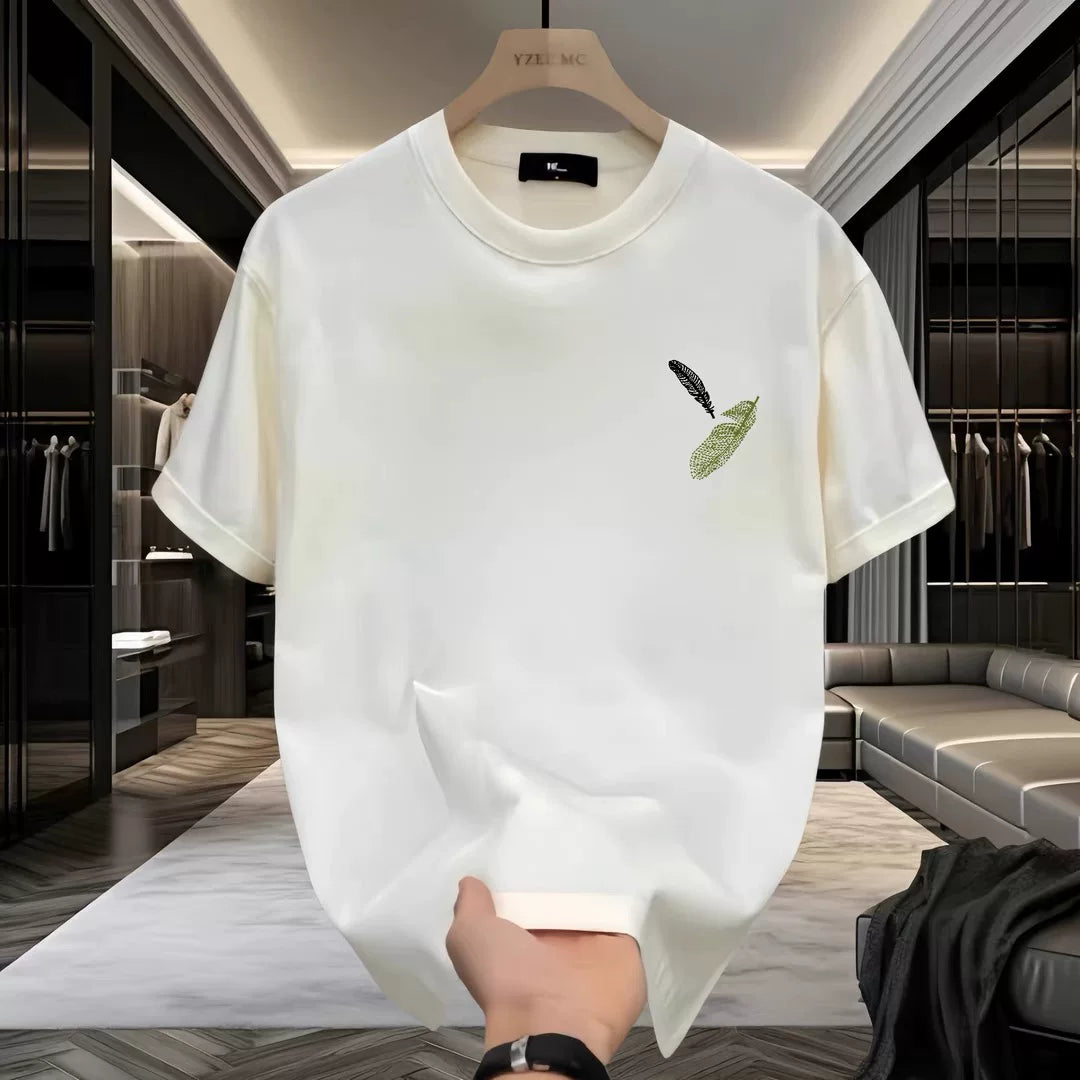 Overseas order backlog~Withdrawn foreign trade retro casual simple printed short sleeved t-shirt with cut label, summer men's and women's loose fit