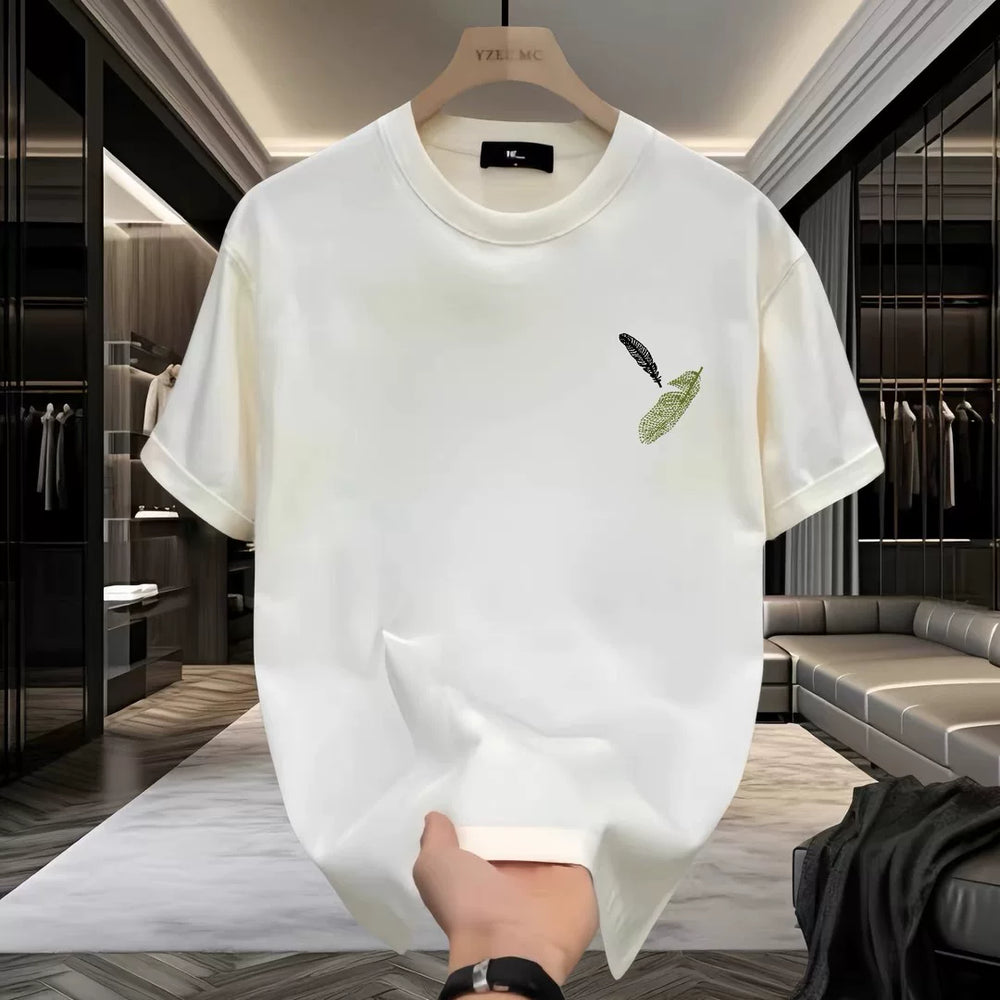 Overseas order backlog~Withdrawn foreign trade retro casual simple printed short sleeved t-shirt with cut label, summer men's and women's loose fit