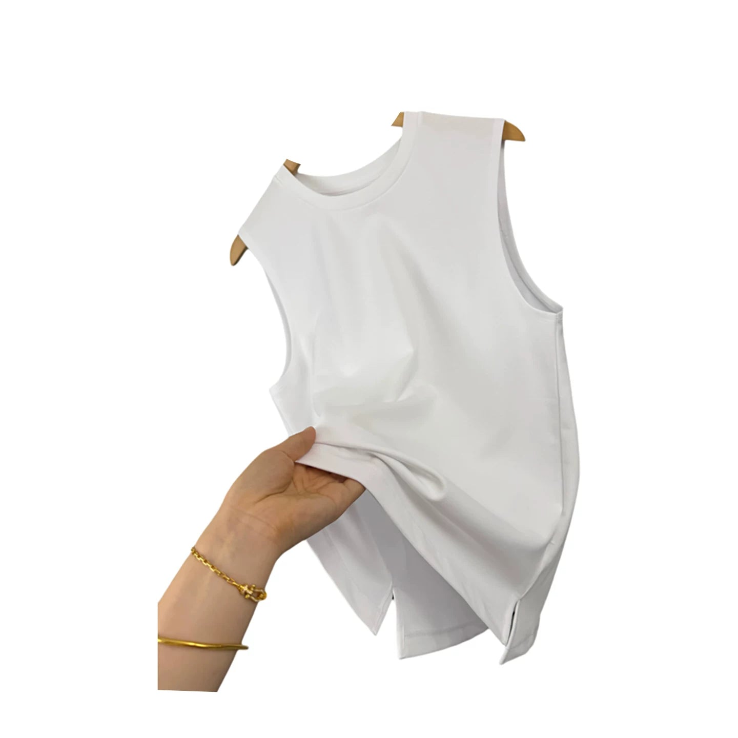 Wearing clothes is not stuffy! Skin friendly and breathable! Foreign trade men's summer simple and versatile sleeveless casual short sleeved vest trend