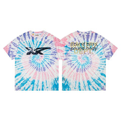 Gallery Dept. Spiral Tie-Dye Sound Mind Short Sleeve T-Shirt - Pastel Multi