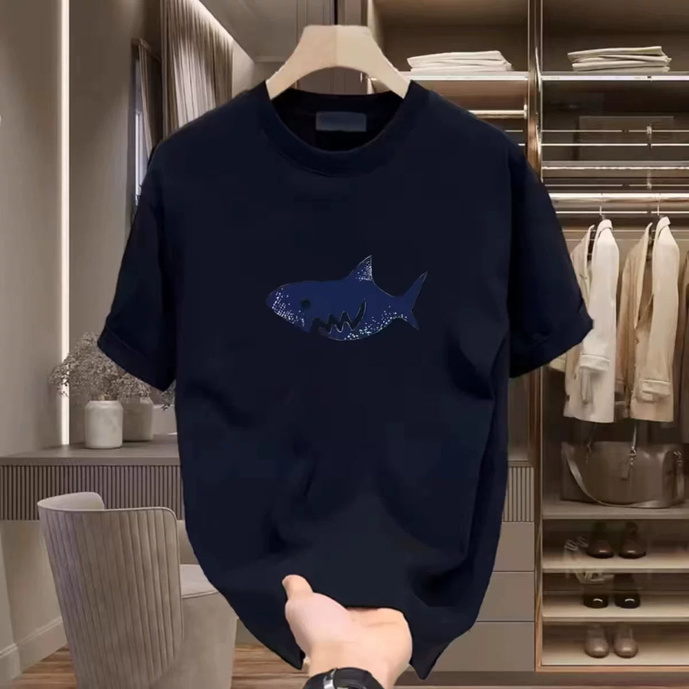 Brand foreign trade~Cut label outlet counter T-shirt pure cotton short sleeved men's and women's loose oversized round neck top