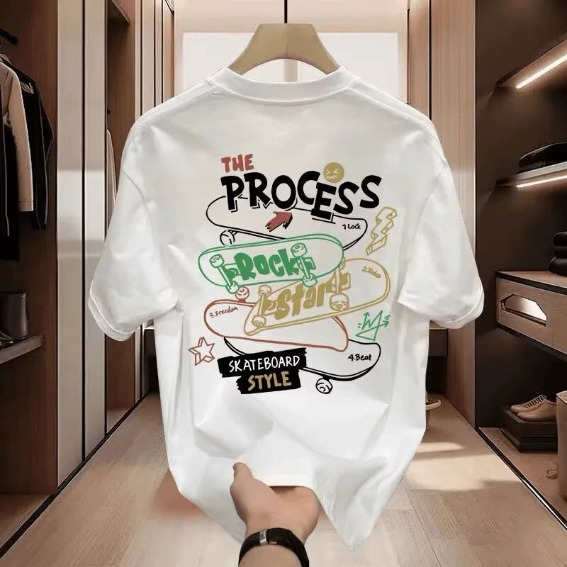 Foreign trade surplus~Export withdrawal clearance Summer new Korean style trendy brand pure cotton short sleeved T-shirt unisex versatile