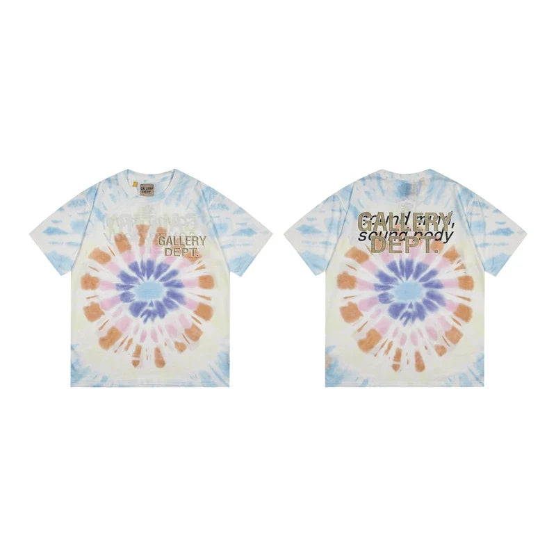 Gallery Dept. Sunburst Tie-Dye Sound Mind Short Sleeve T-Shirt - Pastel Multi