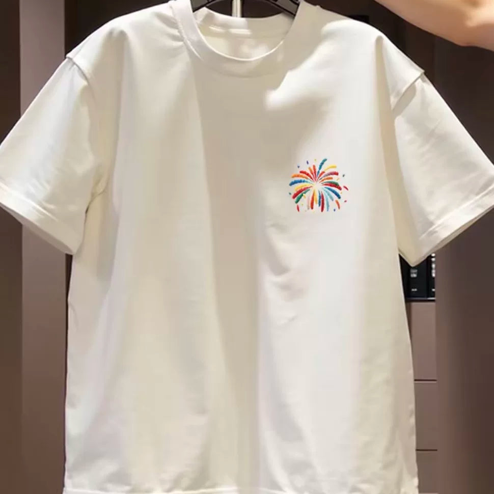 Top brand foreign trade counters are picking up leftover goods~American fashion brand short sleeved T-shirt, fashionable and loose, trendy and stylish, suitable for both men and women