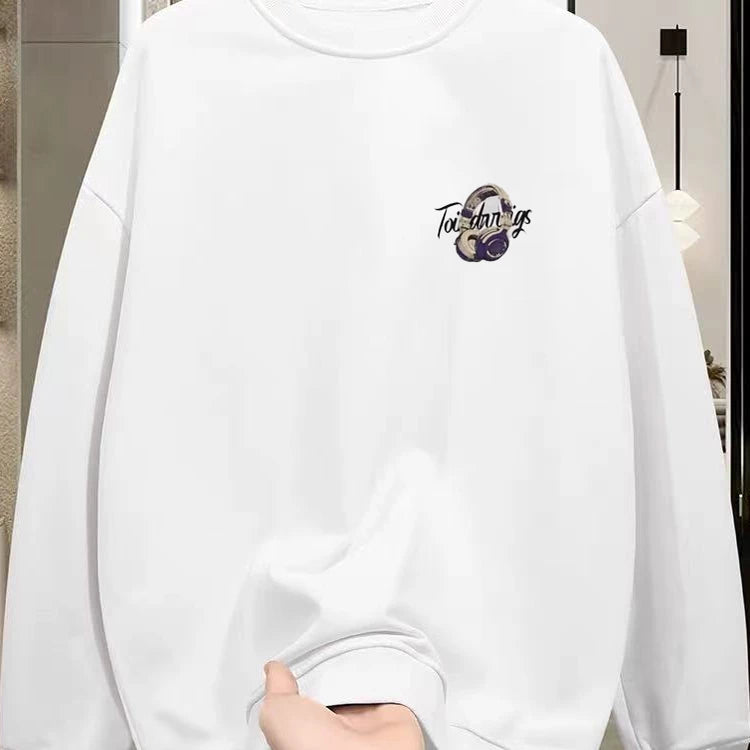 Overseas order foreign trade tail goods leakage~Heavy duty pure cotton round neck sweatshirt for men and women in autumn and winter, loose and versatile trendy brand