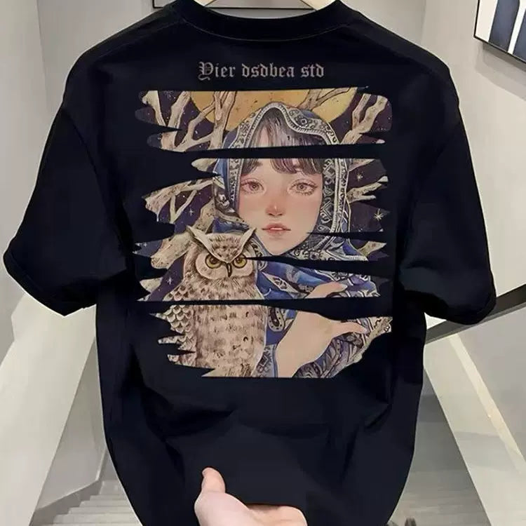 Overseas orders have been withdrawn from foreign trade, and the remaining goods have been withdrawn. Summer fashion brand heavyweight pure cotton short sleeved t-shirt for men and women, loose and versatile, trendy