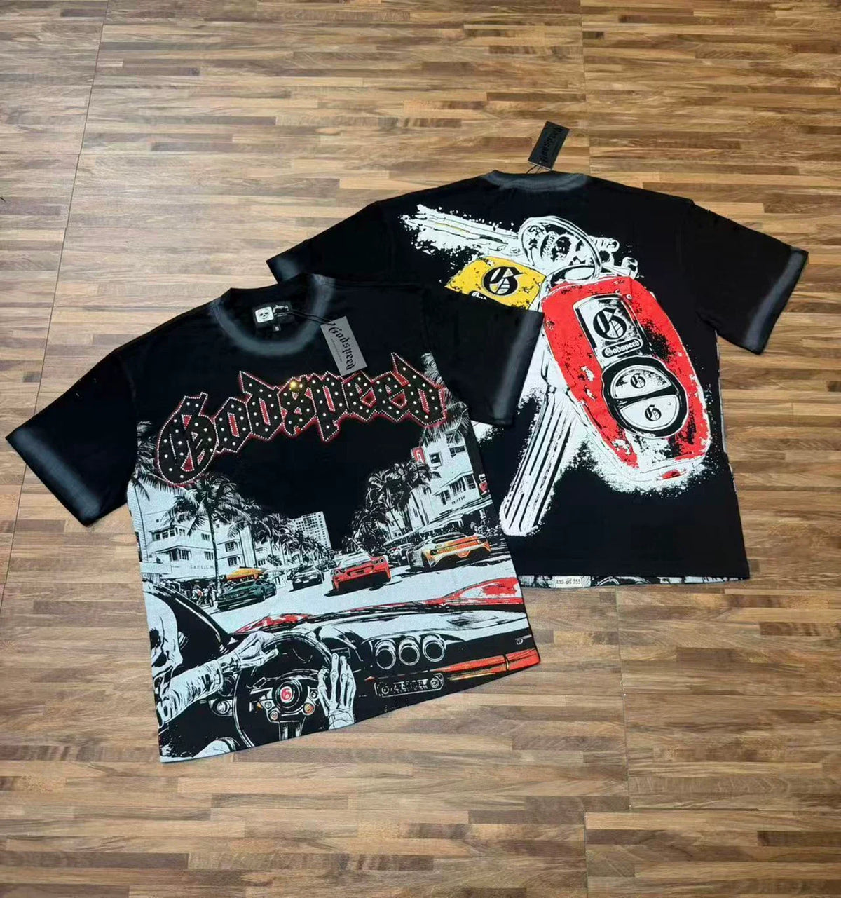 Godspeed Vintage Muscle Car Graphic T-Shirt – Black Streetwear Tee