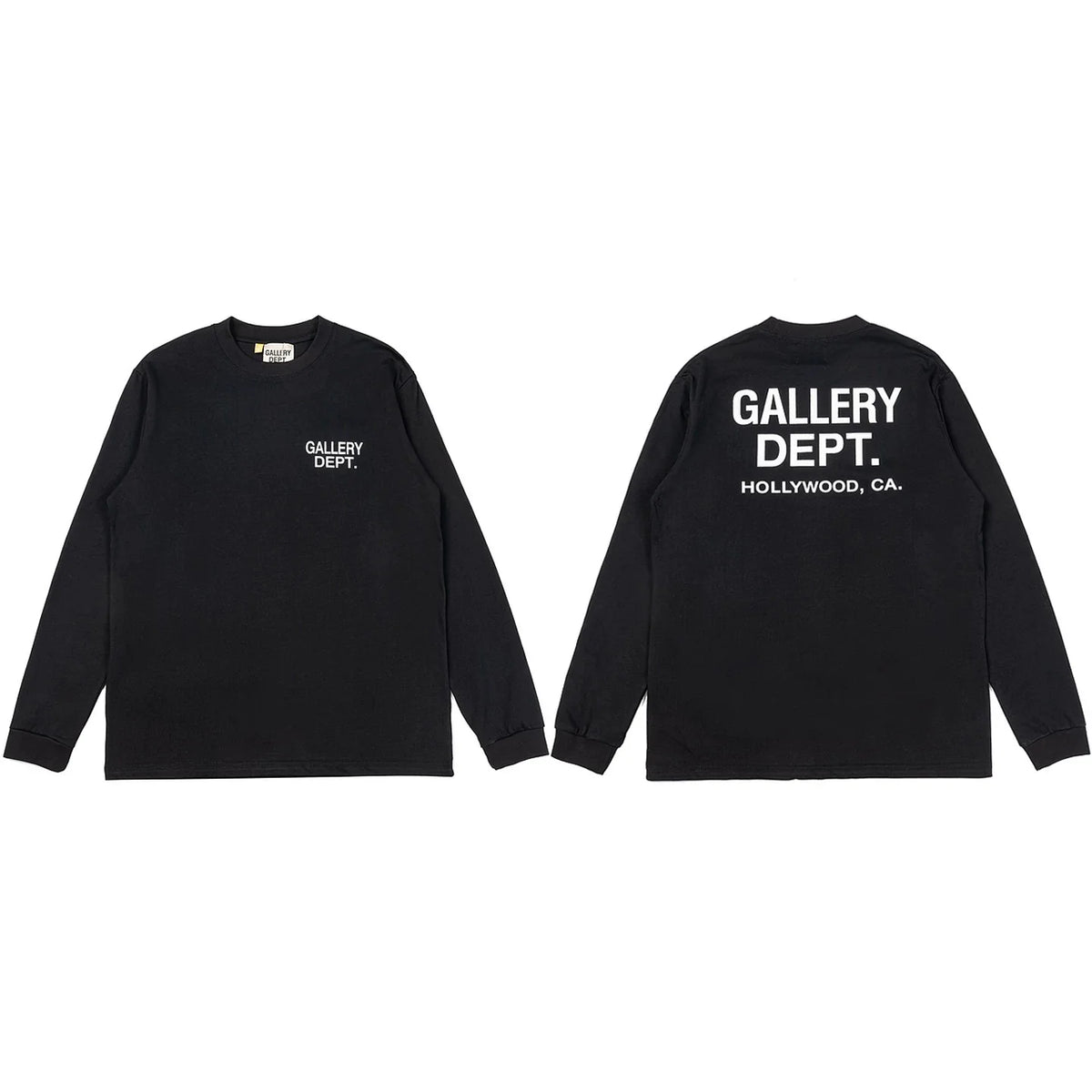 Gallery Dept. Hollywood Logo Long Sleeve T-Shirt - Black