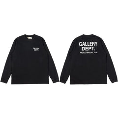 Gallery Dept. Hollywood Logo Long Sleeve T-Shirt - Black