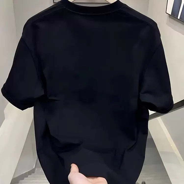 Frontline tail goods counters withdraw leak collection~Oversize trendy brand pure cotton short sleeved T-shirt for men and women, loose and versatile