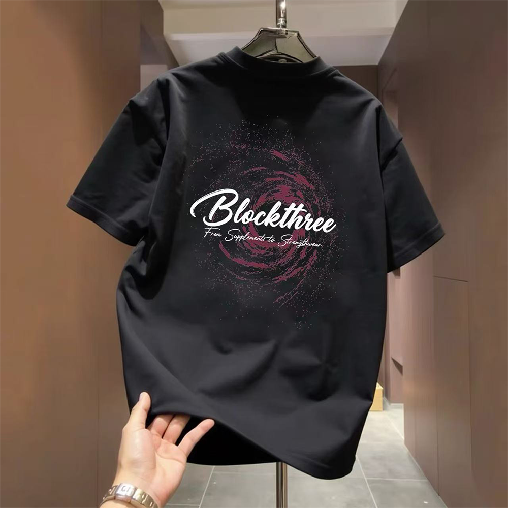 Top brand foreign trade counters' leftover inventory collection~Summer heavyweight round neck pure cotton short sleeved T-shirt for both men and women, American fashion brand
