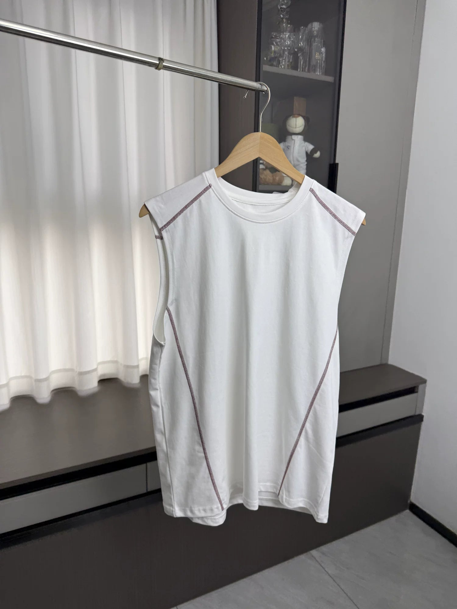 Couple style! Mingxian splicing! Foreign trade men's summer sun protection quick drying loose sports sleeveless T-shirt vest