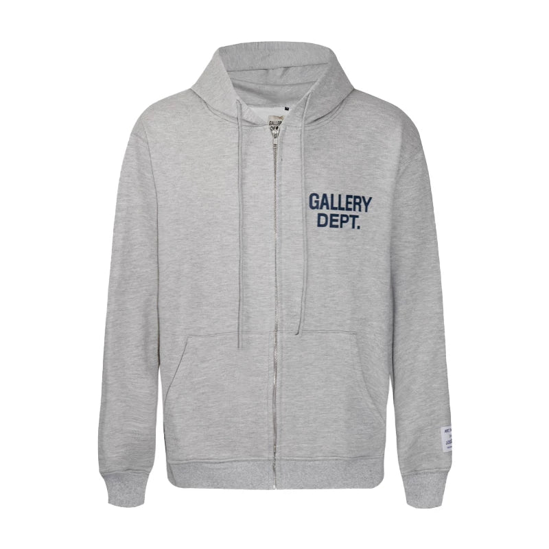 Gallery Dept. Minimalist Logo Zip-Up Hoodie