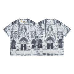 Gallery Dept. Gothic Architecture Graphic Short Sleeve T-Shirt - Black/White