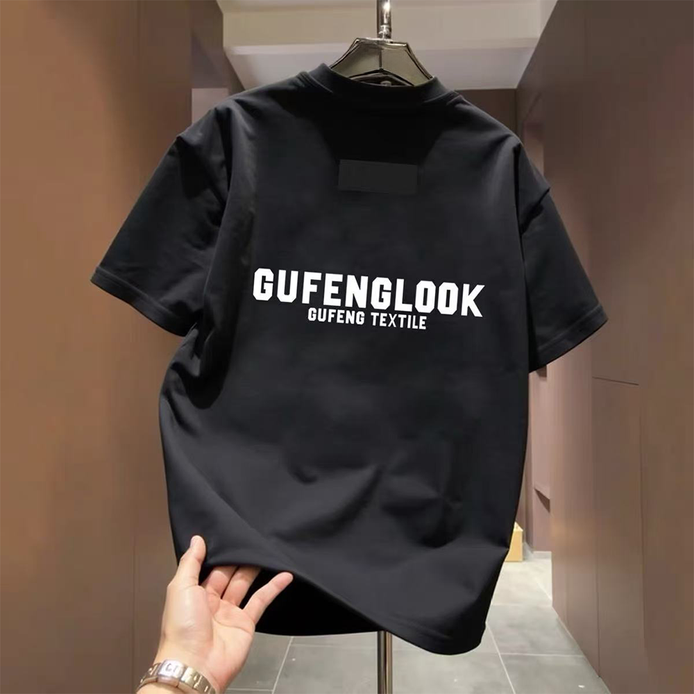 Top brand foreign trade counters are picking up leftovers~High quality light luxury pure cotton short sleeved T-shirt with simple letter printing and loose fashion trend