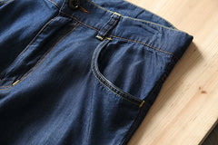 Island country customer supplied fabric comfortable and breathable Tencel denim thin men's pants casual retro straight leg jeans