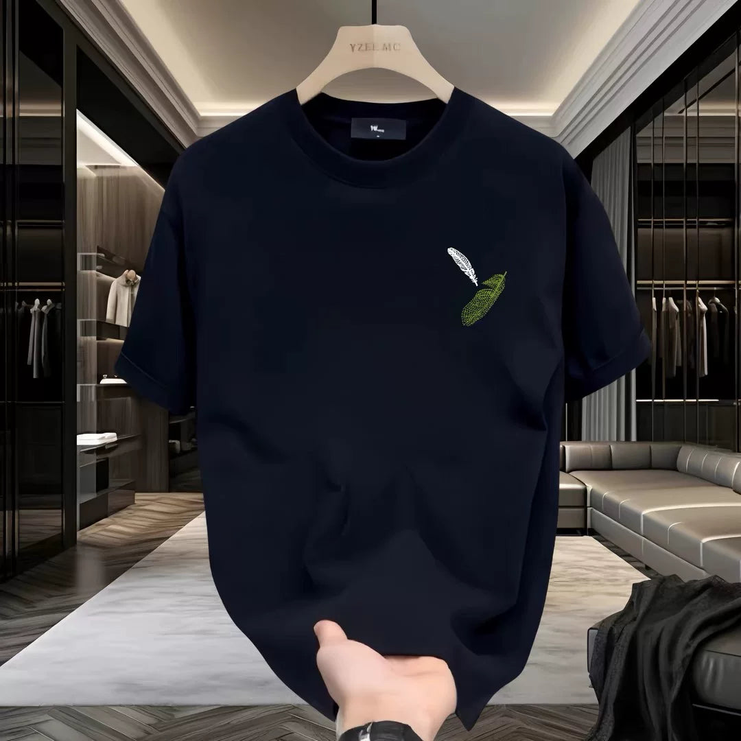 Overseas order backlog~Withdrawn foreign trade retro casual simple printed short sleeved t-shirt with cut label, summer men's and women's loose fit