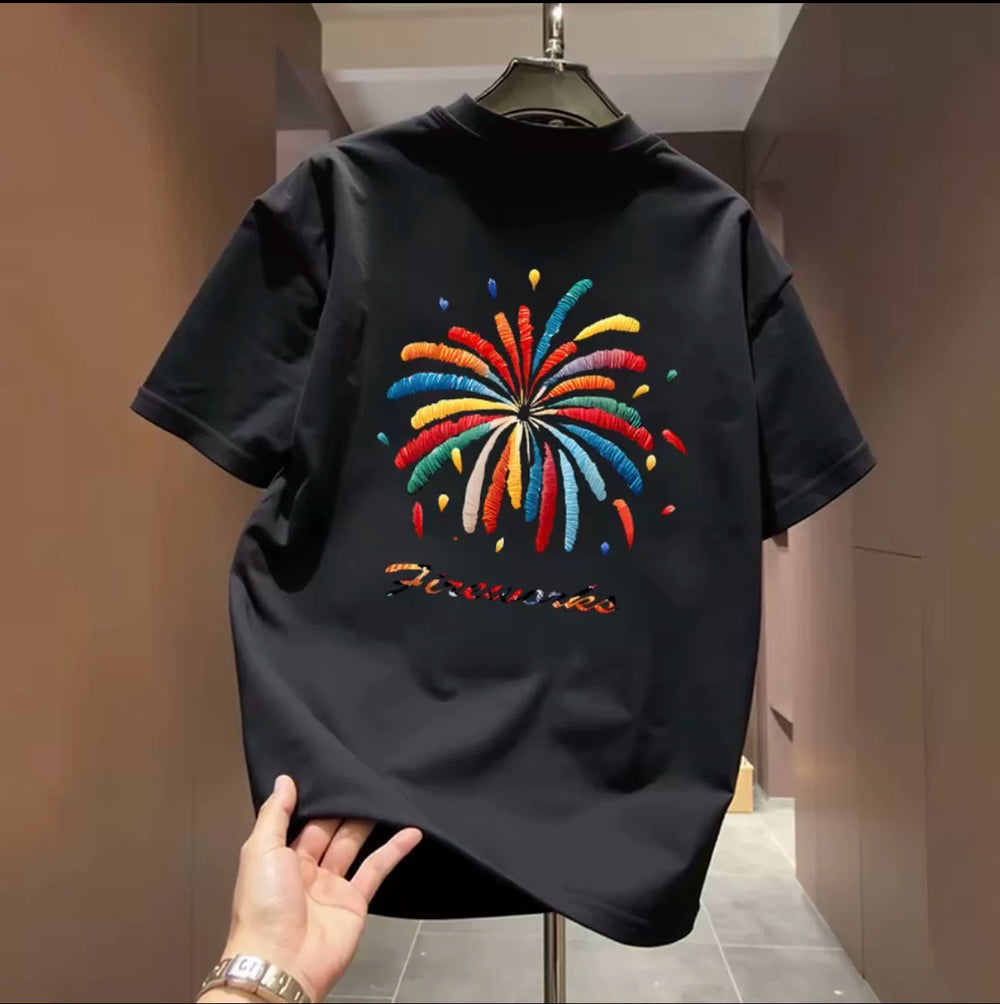 Top brand foreign trade counters are picking up leftover goods~American fashion brand short sleeved T-shirt, fashionable and loose, trendy and stylish, suitable for both men and women