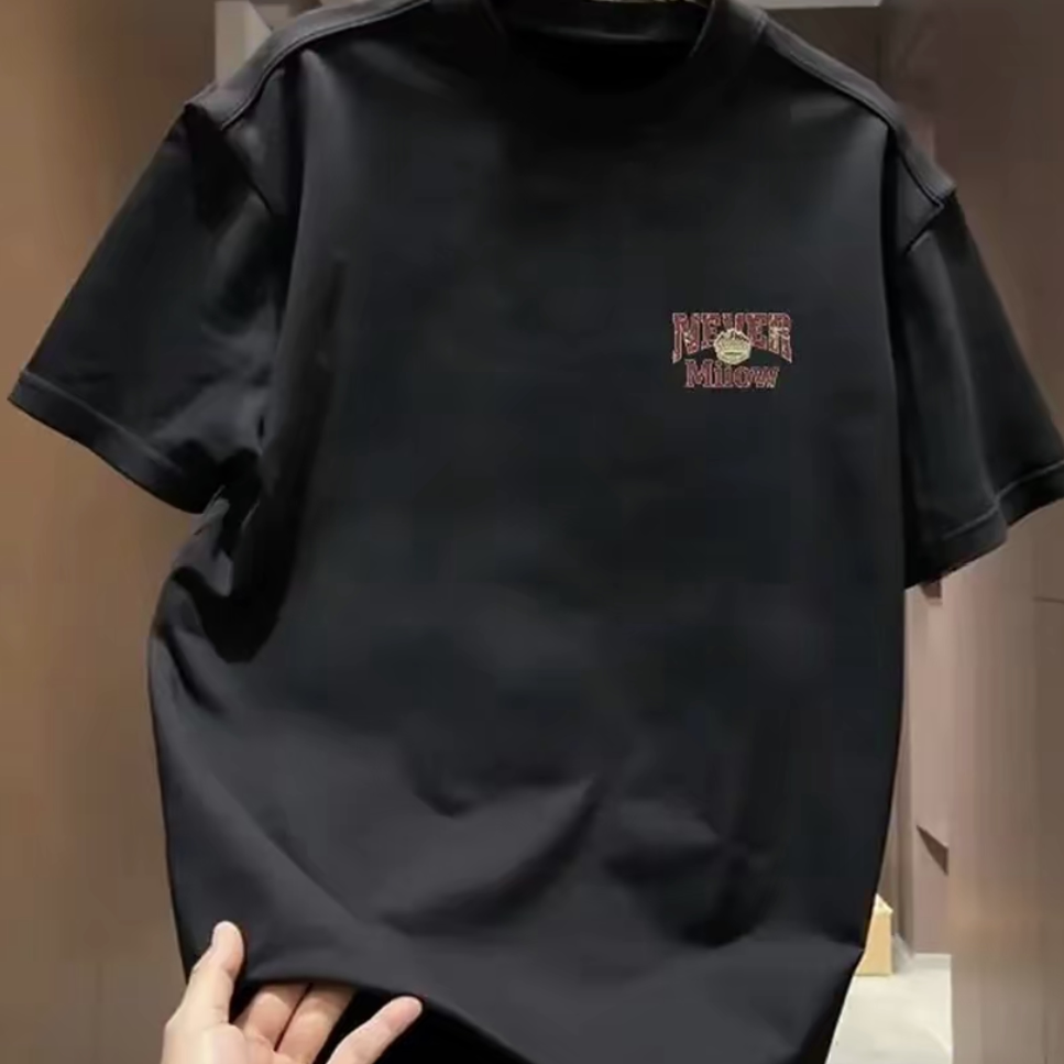 大牌外贸专柜尾货捡漏~高品质轻奢复古纯棉短袖T恤宽松圆领百搭潮