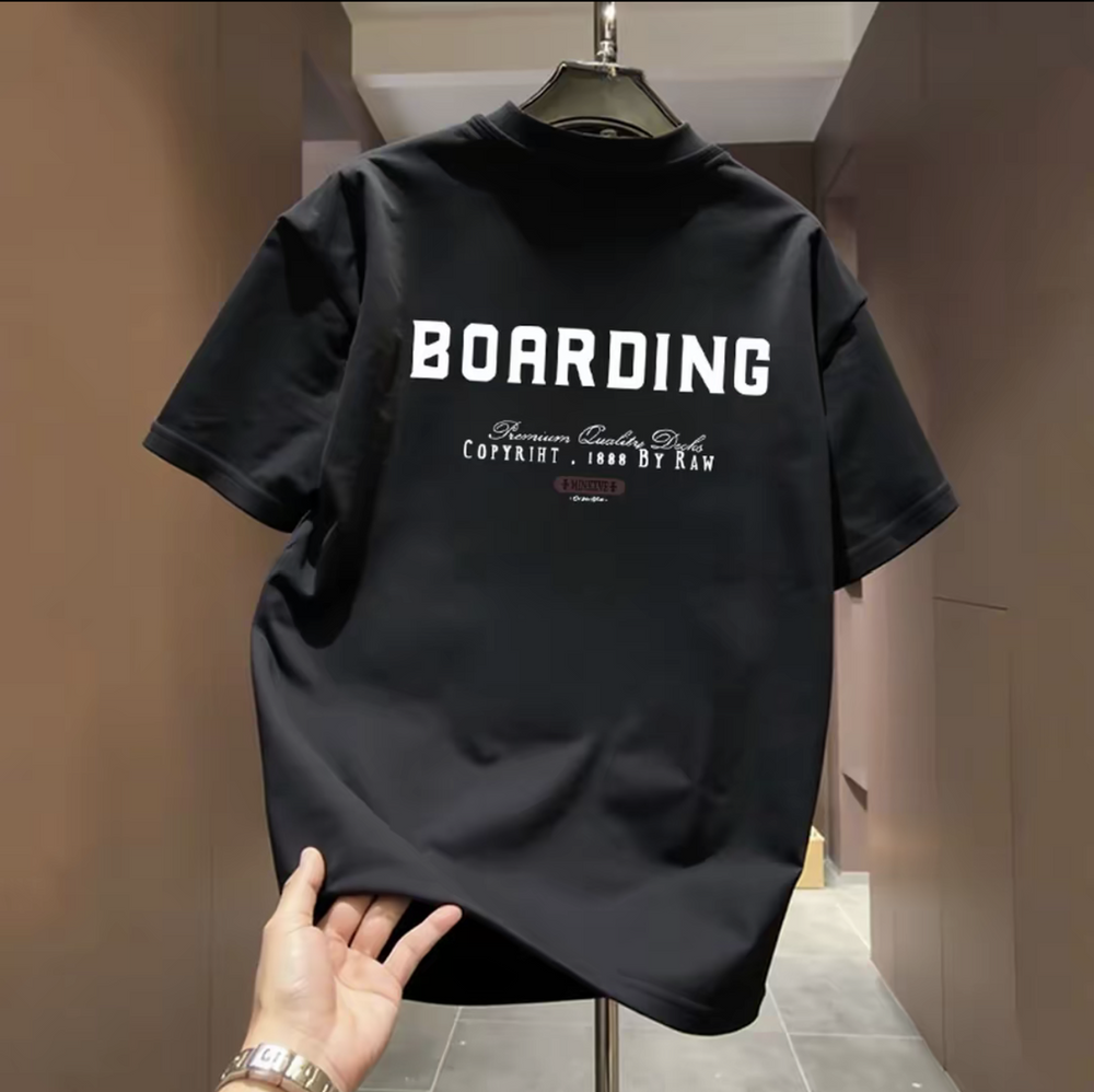Top brand foreign trade counter tail goods leakage~High quality light luxury American casual heavyweight pure cotton short sleeved T-shirt for men and women