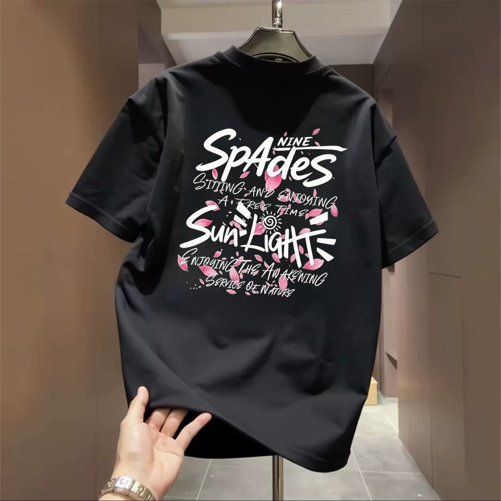 Top Brand Foreign Trade Counter Tail Picking up~American Rascal Handsome Men's and Women's Trendy Street Loose Round Neck Pure Cotton Short sleeved T-shirt