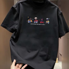 Top brand foreign trade counters are picking up leftovers~High quality light luxury trendy brand American casual round neck pure cotton short sleeved T-shirt trendy