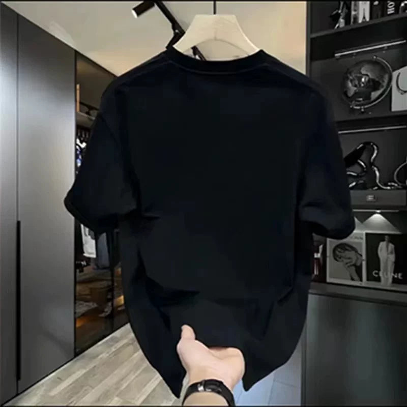 Foreign trade label cutting and tail order counter withdraws clearance and leak detection trend brand American retro pure cotton short sleeved T-shirt for men and women loose fit