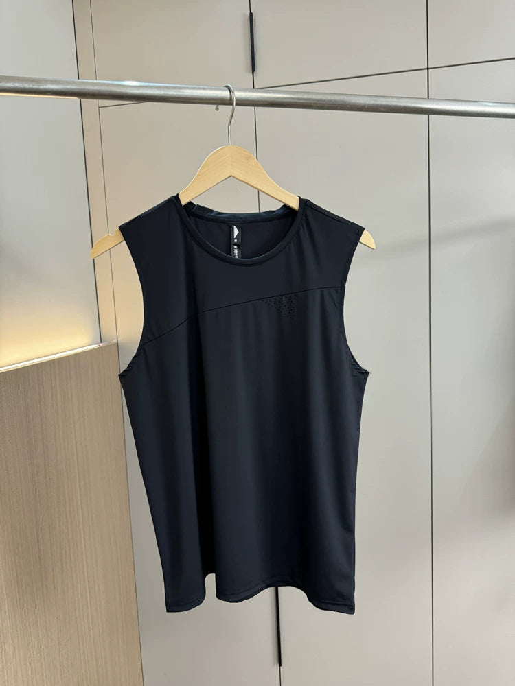 Basketball BI in! Quick drying and breathable! Foreign trade men's summer solid color round neck sleeveless camisole casual vest trend