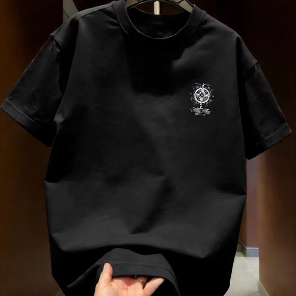 First tier tail goods counter stores withdraw to pick up leaks~American fashion brand creative personality pure cotton short sleeved round neck top for men and women