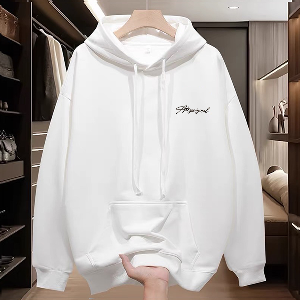 Scissor label trendy brand hoodie for men and women, made of loose and versatile pure cotton with added fleece, long sleeved hooded design for spring, autumn, and winter