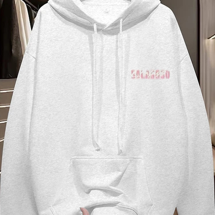 Overseas order backlog~Withdrawal of foreign trade American style trendy brand men's and women's loose autumn and winter hoodies with cut labels