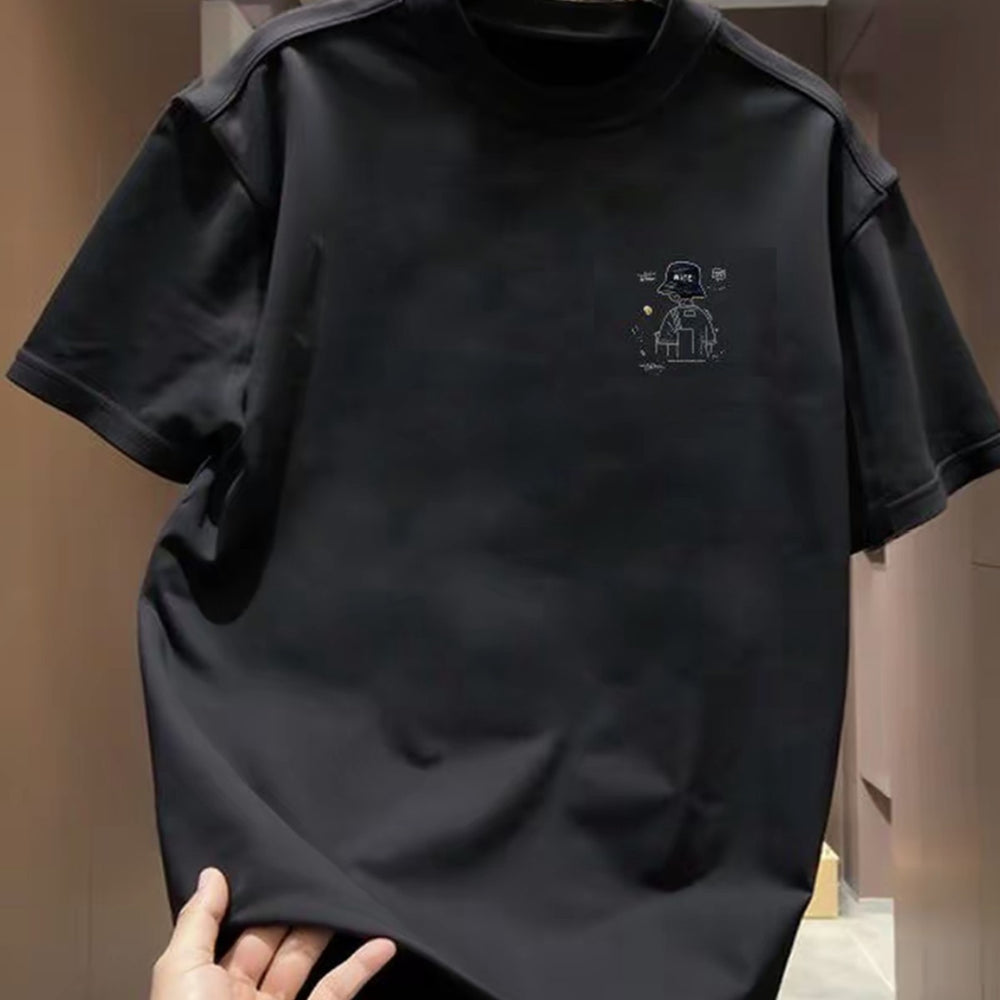 Top brand foreign trade counters are picking up leftover goods~Short sleeved t-shirts, high-quality pure cotton, loose fit, large size, heavy weight, simple men's and women's styles