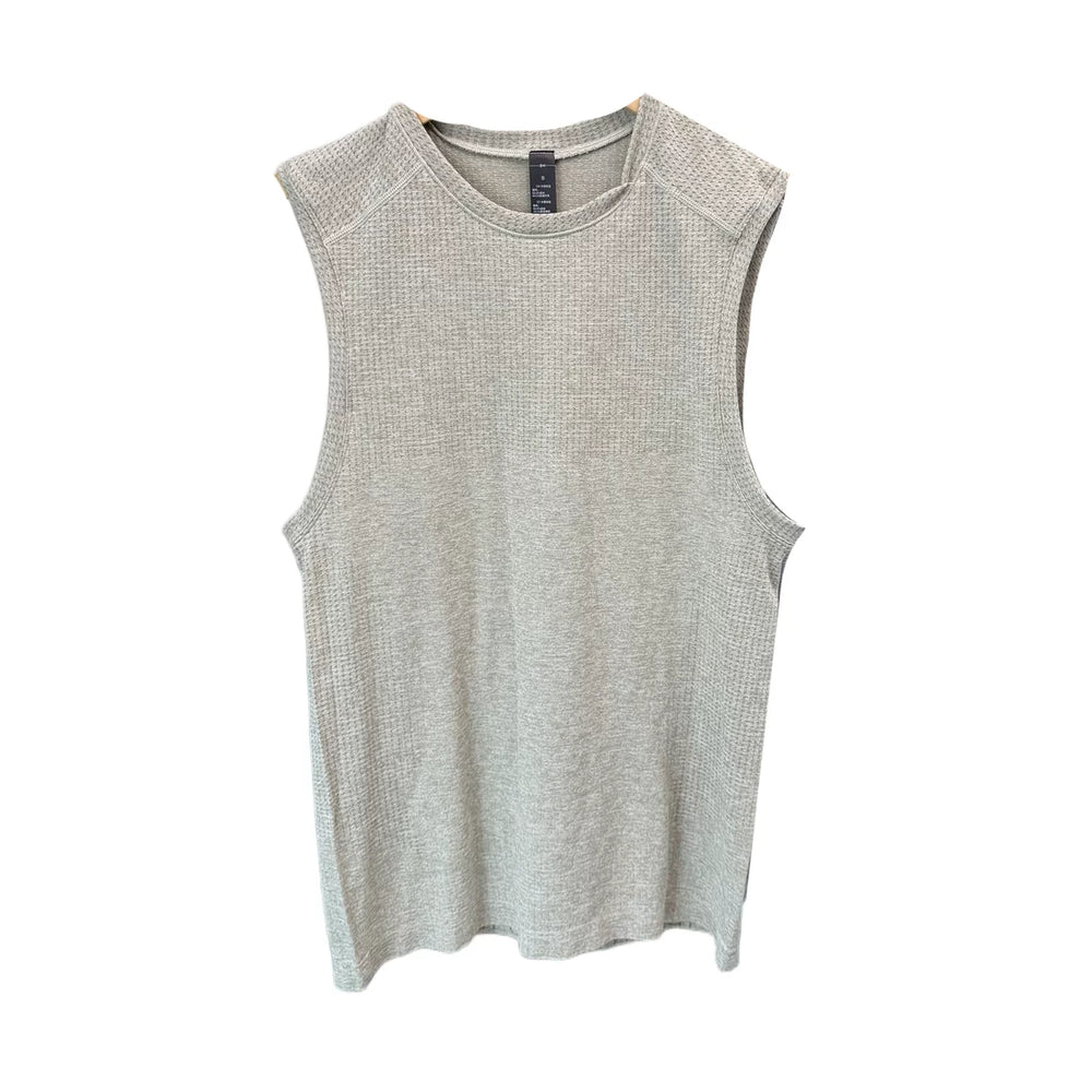 Mesh knitted fabric! Quick dry high bounce! Summer men's foreign trade moisture wicking and sweat wicking sports versatile sleeveless vest