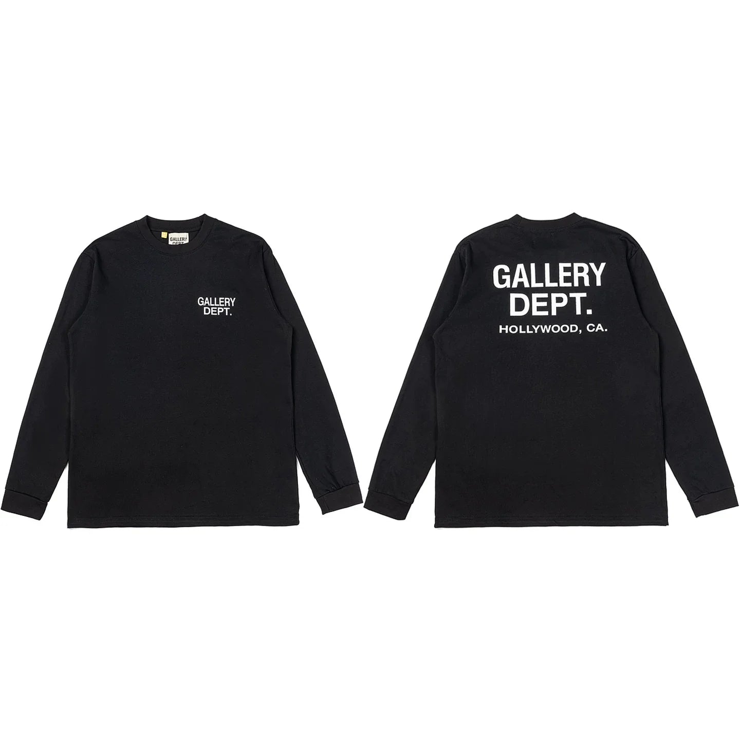 Gallery Dept. Hollywood Logo Long Sleeve T-Shirt - Black