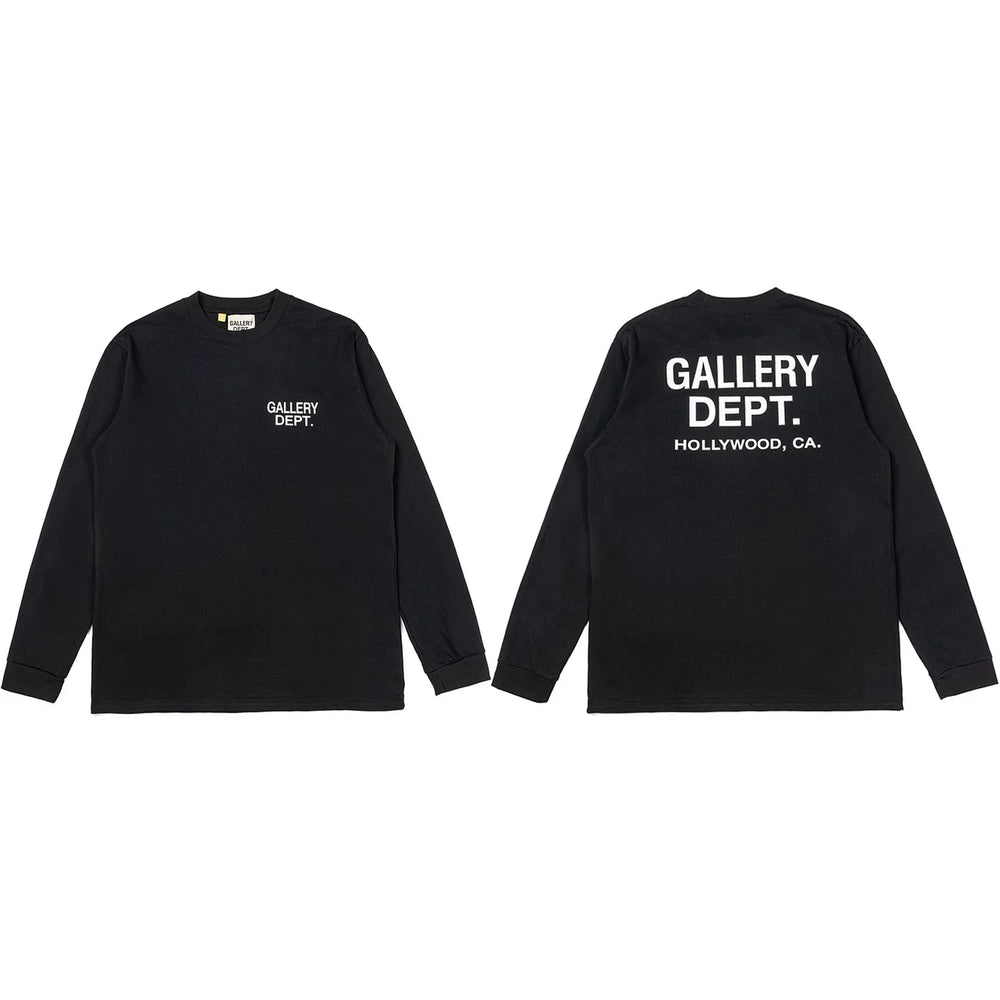 Gallery Dept. Hollywood Logo Long Sleeve T-Shirt - Black