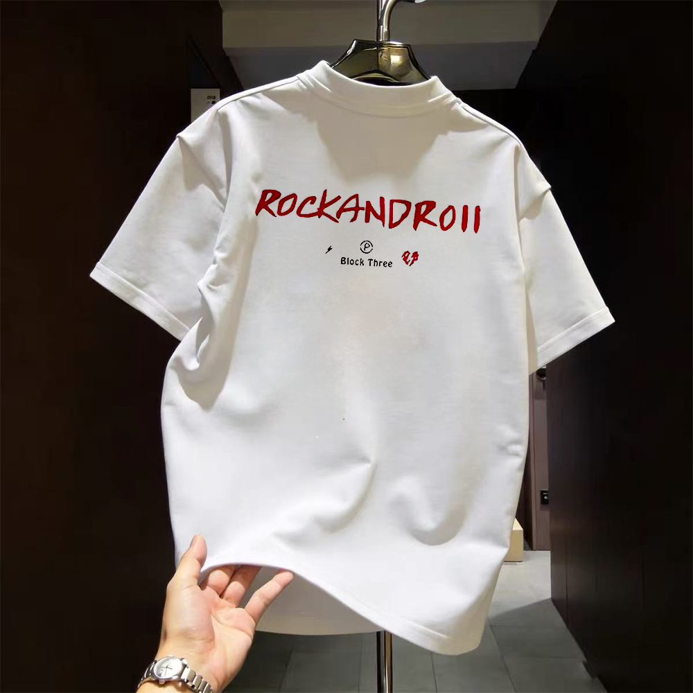 Top brand foreign trade counter tail goods leakage~Pure cotton short sleeved T-shirt summer new trend cool and luxurious half sleeve loose fit