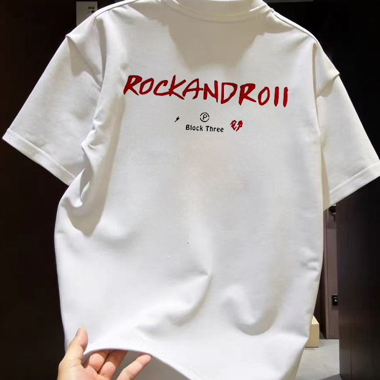 Top brand foreign trade counter tail goods leakage~Pure cotton short sleeved T-shirt summer new trend cool and luxurious half sleeve loose fit