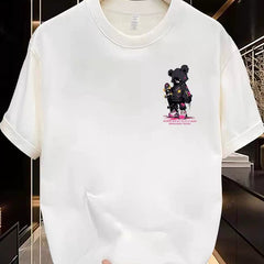 Cutting labels and clearing inventory for foreign trade tail goods~Korean loose trendy brand pure cotton short sleeved T-shirt for men and women oversized top