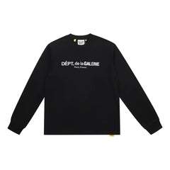 Gallery Dept. Front-Logo DÉPT. de la GALERIE Long Sleeve T-Shirt - Black