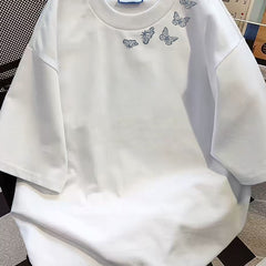 海外订单尾货~剪标撤回2026夏季新款复古潮牌百搭纯棉短袖男女款