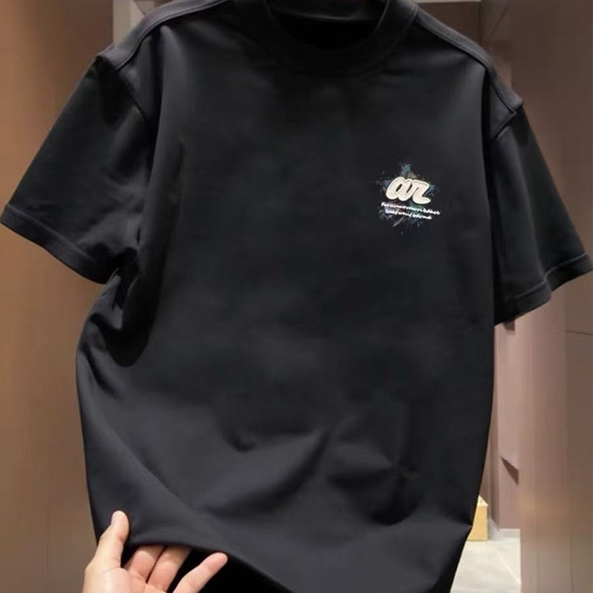 Top brand foreign trade label cutting outlet counters withdraw~Summer pure cotton T-shirt short sleeved unisex letter trendy brand
