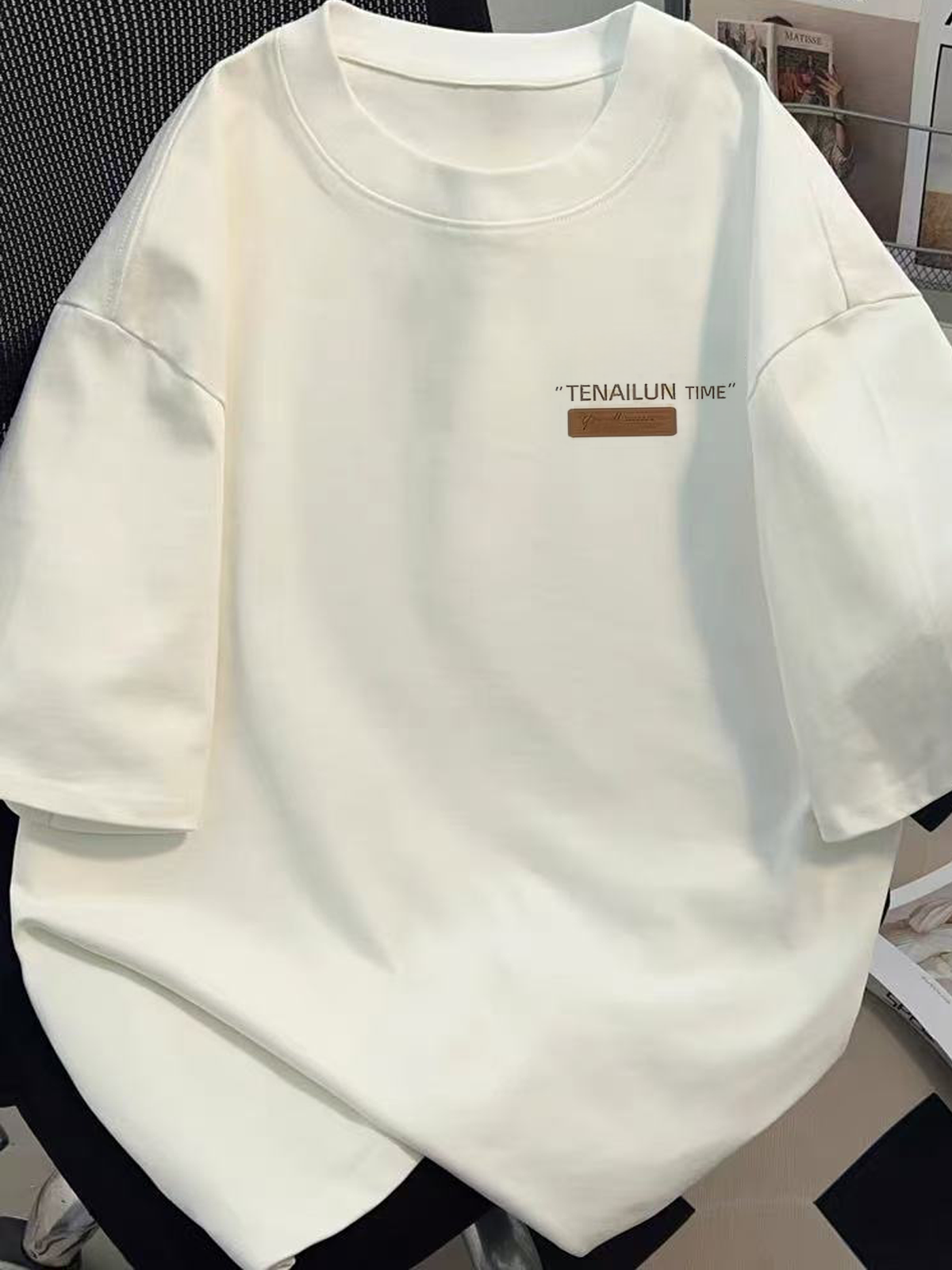 Brand Foreign Trade~Cutting Label Outlet Counter Summer Trendy Brand Pure Cotton Short sleeved T-shirt Men's and Women's Top Versatile and Simple