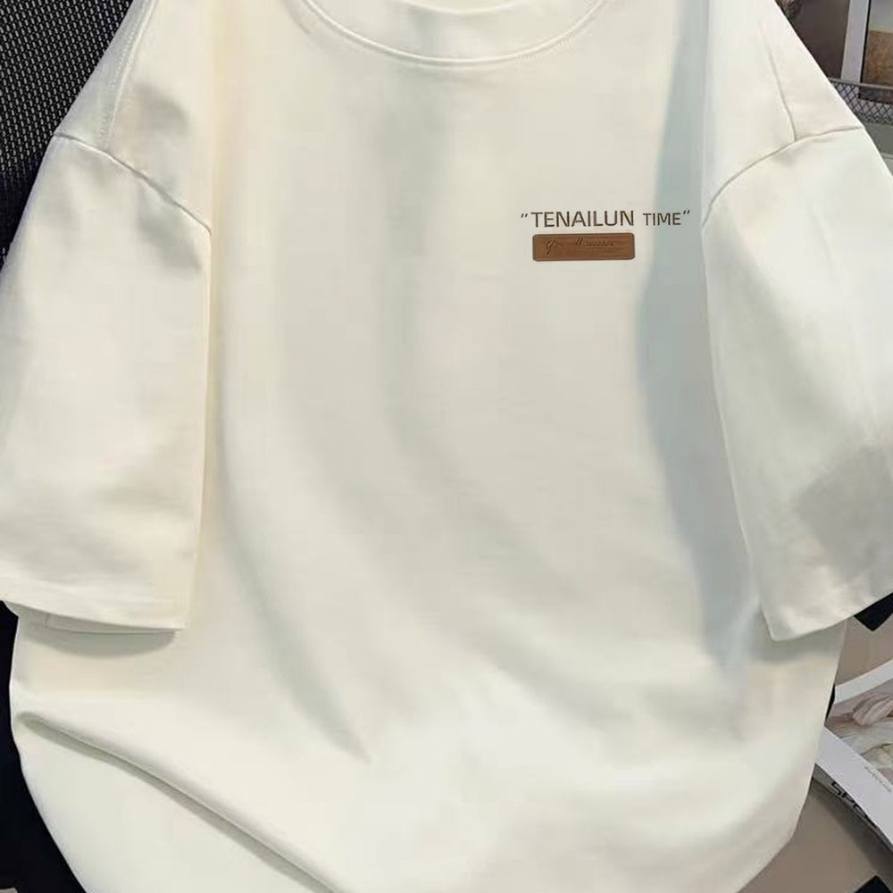 Brand Foreign Trade~Cutting Label Outlet Counter Summer Trendy Brand Pure Cotton Short sleeved T-shirt Men's and Women's Top Versatile and Simple