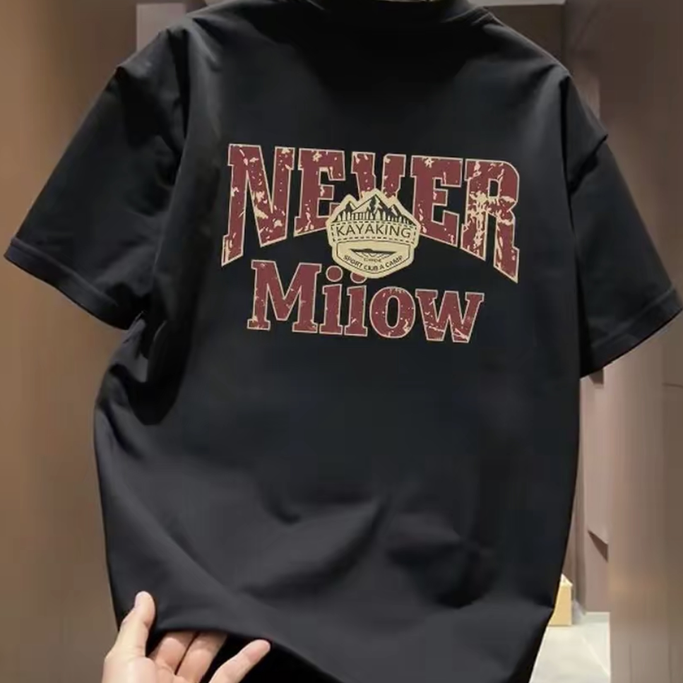 大牌外贸专柜尾货捡漏~高品质轻奢复古纯棉短袖T恤宽松圆领百搭潮