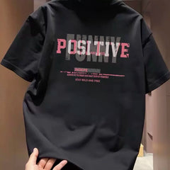 Summer fashion brand pure cotton short sleeved T-shirt with American high street design printed loose round neck popular top T-shirt for men and women