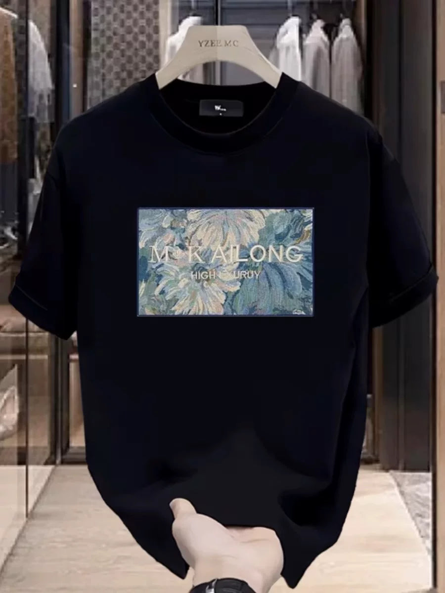 Overseas orders have been withdrawn from foreign trade, and the remaining stock has been withdrawn. The design is trendy and heavyweight, with pure cotton short sleeved T-shirts for men and women in loose sizes