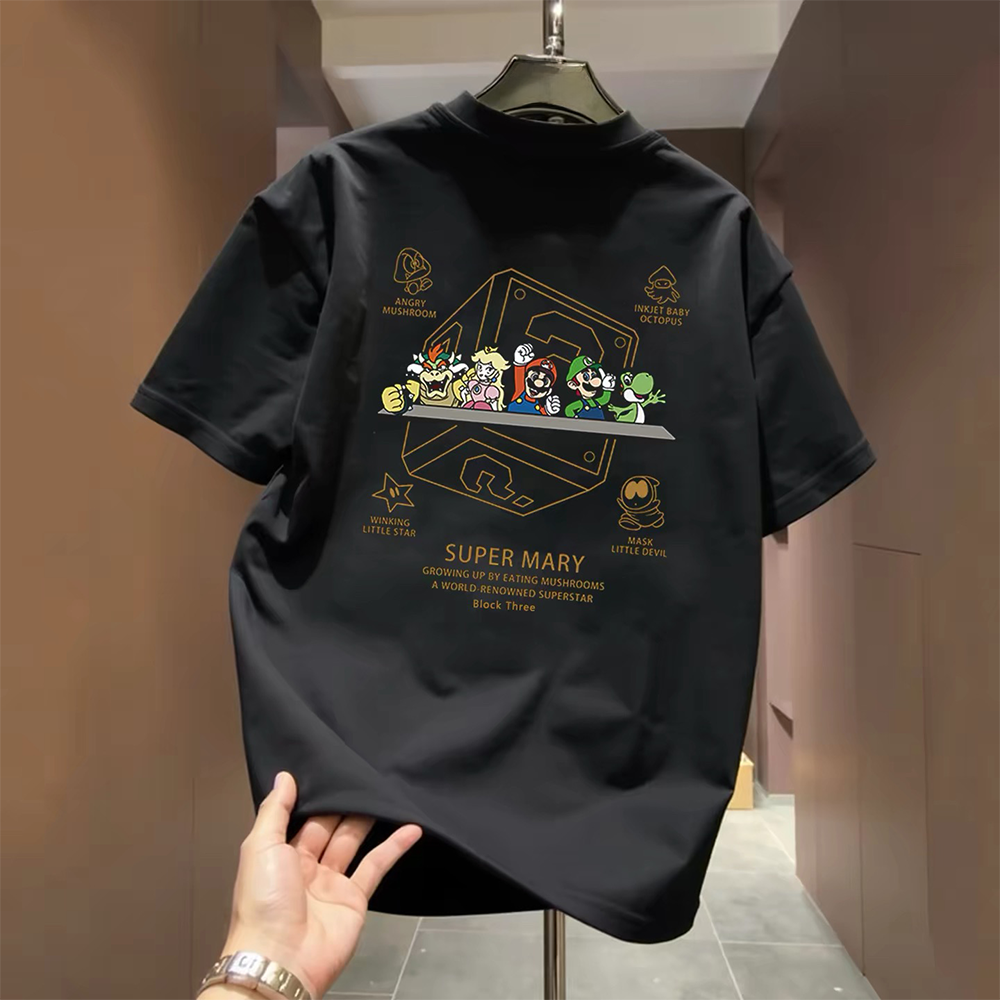 Top brand foreign trade counters' leftover inventory collection~Japanese cartoon anime pure cotton short sleeved T-shirt, men's and women's round neck versatile trendy brand