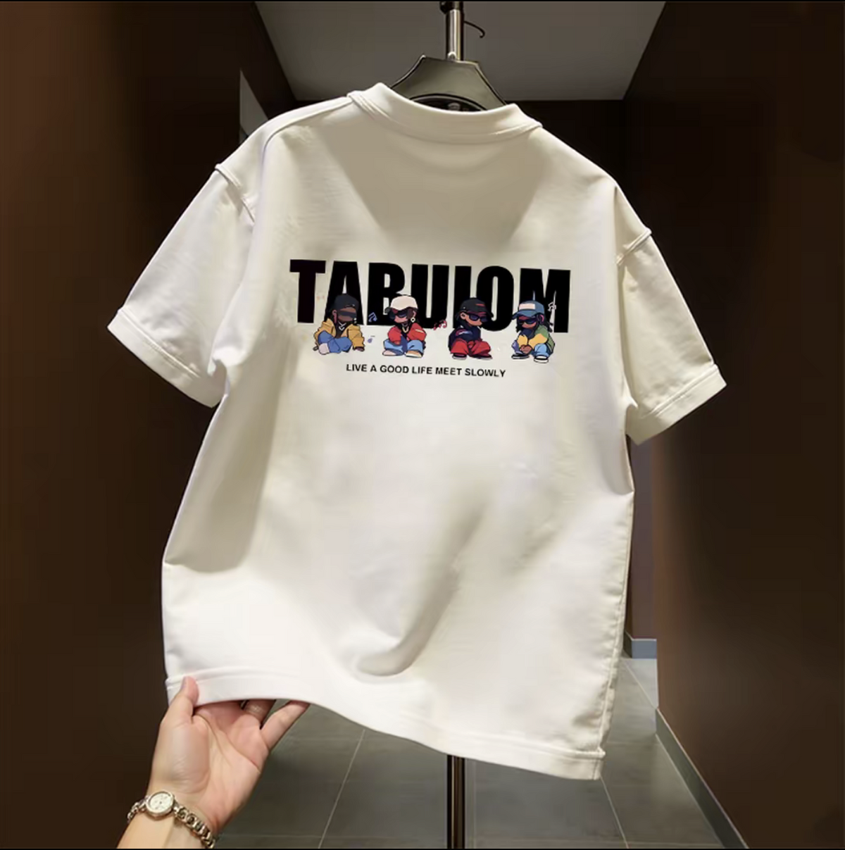Top brand foreign trade counters are picking up leftovers~High quality light luxury trendy brand American casual round neck pure cotton short sleeved T-shirt trendy