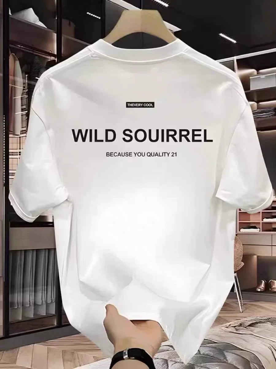 Overseas order backlog~Foreign trade counter withdraws American style heavyweight pure cotton short sleeved T-shirt, versatile and loose for couples